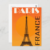ヴィンテージエッフェルタワーパリヨーロッパ ポストカード (正面/裏面)