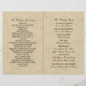 ヴィンテージエッフェルタワーパリ結婚式 プログラム (裏面)