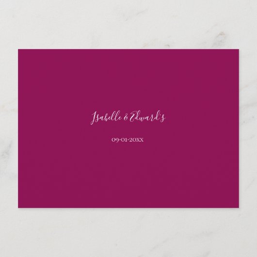 ヴィンテージエッフェルタワーピンク花金ゴールドブルゴーニュ エンクロージャーカード (裏面)