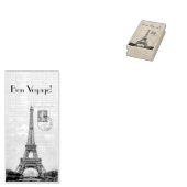 ヴィンテージエッフェルタワーポストカードセントアンプ ラバースタンプ (押印)