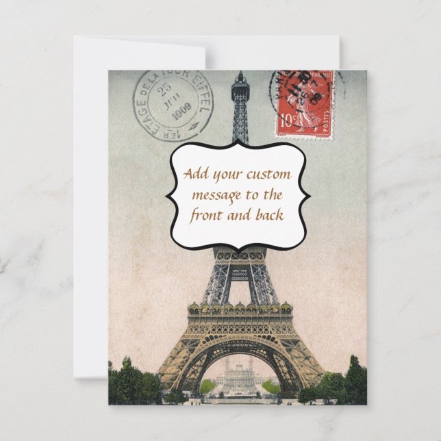 ヴィンテージエッフェルタワーポストカード (正面)