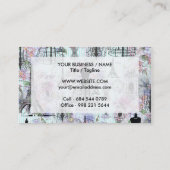 ヴィンテージエッフェルタワーマネキンフローラコラージュ 名刺 (裏面)