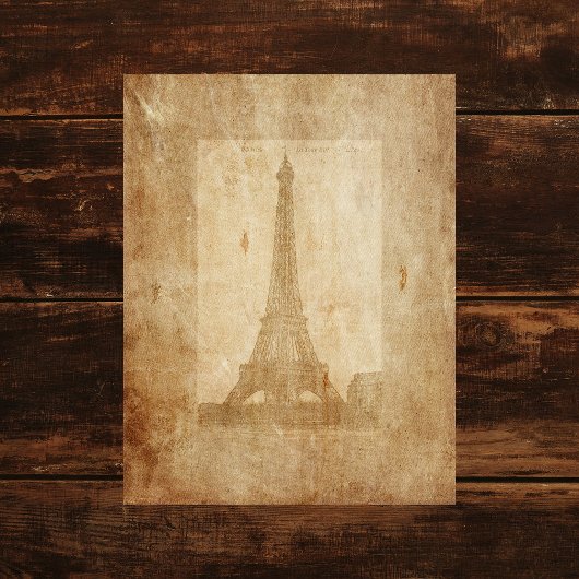 ヴィンテージエッフェルタワー写真スクラップブック紙