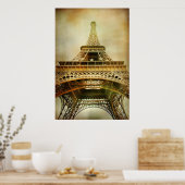 ヴィンテージエッフェルタワー写真 ポスター (キッチン)