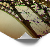 ヴィンテージエッフェルタワー写真 ポスター (角)