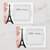 ヴィンテージエッフェルタワー座席表 プレイスカード (正面/裏面)