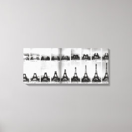 ヴィンテージエッフェルタワー建築フォトパリ キャンバスプリント