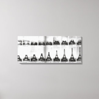 ヴィンテージエッフェルタワー建築フォトパリ キャンバスプリント