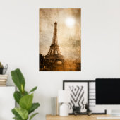 ヴィンテージエッフェルタワー ポスター (ホームオフィス)