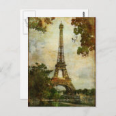 ヴィンテージエッフェルタワー ポストカード (正面/裏面)