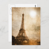 ヴィンテージエッフェルタワー ポストカード (正面/裏面)