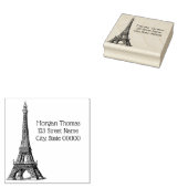 ヴィンテージエッフェルタワー#1スケッチ名差出人住所 ラバースタンプ (押印)