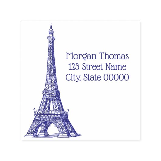 ヴィンテージエッフェルタワー#1スケッチ セルフインキングスタンプ (デザイン)