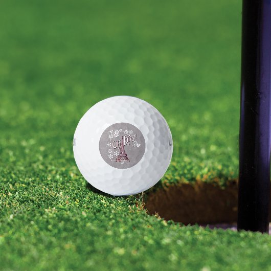 ヴィンテージエッフェルタワーOhパリフランスデイジー ゴルフボール