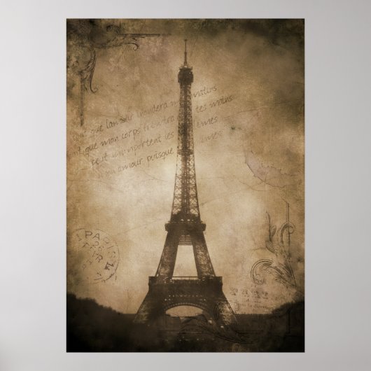 ヴィンテージエッフェル塔 ポスター (正面)