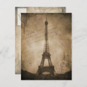 ヴィンテージエッフェル塔 ポストカード (正面/裏面)