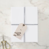 ヴィンテージエッ素朴チングフローラバードホリデー ギフトタグ (より糸付き)