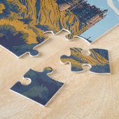 ヴィンテージエディンバラスコットランドトラベル ジグソーパズル (側面)