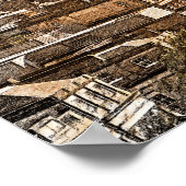 ヴィンテージエディンバラスコットランドパノラマビュー ポスター (角)