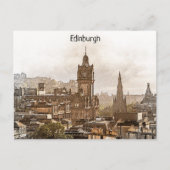 ヴィンテージエディンバラスコットランドパノラマビュー ポストカード (正面)