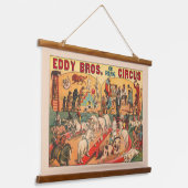 ヴィンテージエディ・ブラザーズ・サーカス・ポスター 吊り下げ型タペストリー (傾斜あり)
