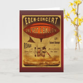 ヴィンテージエデンコンサート熱気球グリーティング カード (黄色い花)