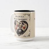 ヴィンテージエドガー・アラン・ポー・バレンタインデー ツートーンマグカップ (正面左)