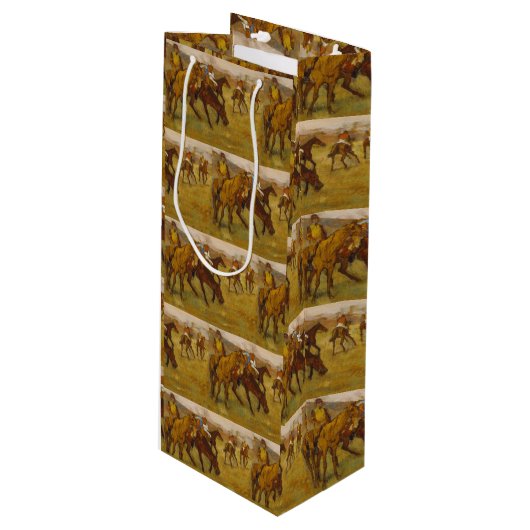 ヴィンテージエドガー・デガスがレース前 ワインギフトバッグ (正面アングル)