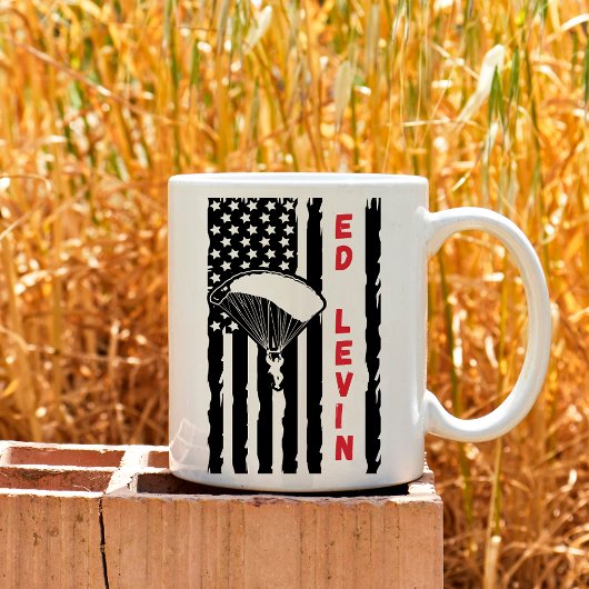 ヴィンテージエドリビンカリフォルニアパラグライディングスカイダイビング コーヒーマグカップ