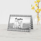 ヴィンテージエドワルドの女性 カード (黄色い花)