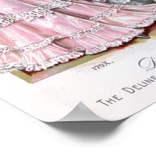 ヴィンテージエドワーディアンアーリーサマードレスポスター ポスター (角)