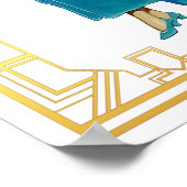 ヴィンテージエドワーディアンガウンファッションヴィンテージアート ポスター (角)