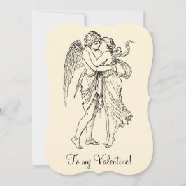 ヴィンテージエドワーディアンバレンタインエンジェル妖精クリーム シーズンカード