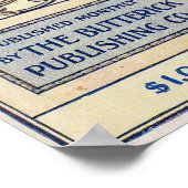 ヴィンテージエドワーディアンマガジンカバーとブルーウィメンズ ポスター (角)