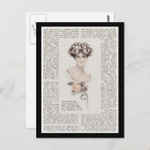 ヴィンテージエドワーディアンレディーポストカード ポストカード (正面/裏面)