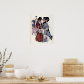 ヴィンテージエドワーディアン冬ファッションポスター ポスター (キッチン)