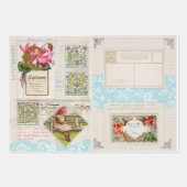 ヴィンテージエドワーディアン画像 ラッピングペーパーシート (正面3)