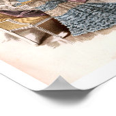 ヴィンテージエドワードファッションイラストレーションレディブドイ ポスター (角)