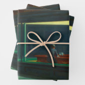 ヴィンテージエドワードホッパーナイトウォークスディナーポスター ラッピングペーパーシート (インサイチュ)