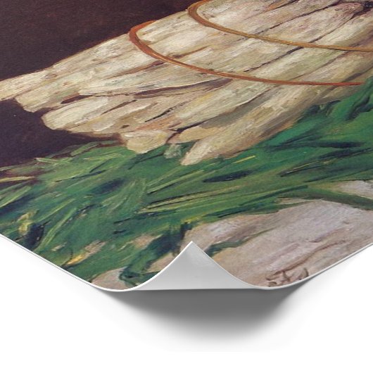 ヴィンテージエドワードマネットバンクオブアスパラガス ポスター (角)