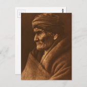 ヴィンテージエドワードSカーティスジェロニモ写真 ポストカード (正面/裏面)