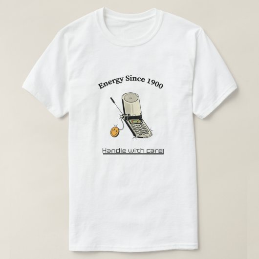 ヴィンテージエナジーTシャツ お取り扱い注意 Tシャツ (デザイン正面)