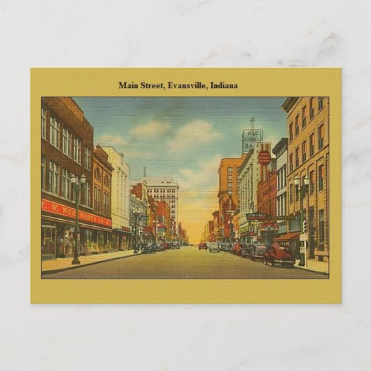 ヴィンテージエバンズヴィルインディアナポストカード ポストカード (正面)