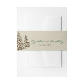 ヴィンテージエバーグリーン結婚式招待状帯 招待状ベリーバンド (正面例)