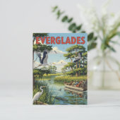 ヴィンテージエバーグレーズナショナルパークフロリダトラベル ポストカード (スタンド正面)
