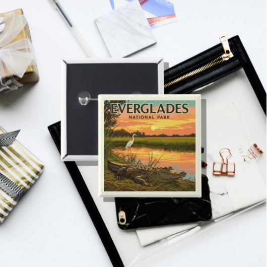 ヴィンテージエバーグレーズ国立公園 缶バッジ