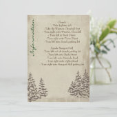 ヴィンテージエバ結婚ーグリーン情報カード 招待状 (スタンド正面)