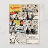 ヴィンテージエビの筋肉広告はがき ポストカード (正面)