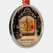 ヴィンテージエビクトリアンラドールの買い物窓アットナイト メタルオーナメント (右)