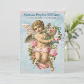 ヴィンテージエビクトリアンンジェルブルー記念死 案内状 (スタンド正面)